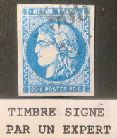 X1296 - FRANCE - CERES EMISSION DE BORDEAUX - N°46B - GC 969 : CHÂTILLON-SUR-SEINE (Cote D'Or) Timbre Signé - 1870 Bordeaux Printing