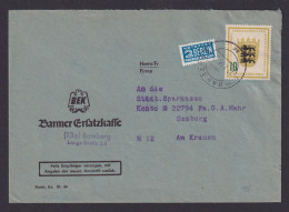 Bundesrepublik Brief EF Einzelfrankatur 212 Bamberg 27.7.1955 - Covers & Documents