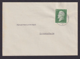 Bundesrepublik Brief EF Einzelfrankatur 293 Kornwestheim 17.10.1958 - Storia Postale