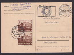 Wuppertal Barmen Deutsches Reich MEF 764 Leipzig Messe Postkarte - Briefe U. Dokumente