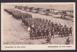 Belgien Selt. Ansichtskarte Soldaten Flugzeuge Reklame Cote S'Or Schokolade - Autres & Non Classés
