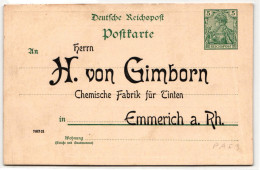 Deutsches Reich PP 15 Als Ganzsache Gimborn #KD199 - Andere & Zonder Classificatie