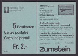Schweiz Ganzsachen Heft 5 Stück Reklame Zumstein Lindner Philatelie Saba - Brieven En Documenten