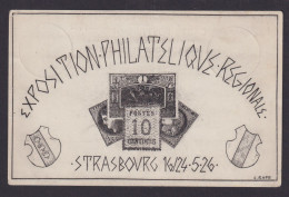 Frankreich Künstler Privatganzsache Philatelie Straßburg Exposition Philatelique - Overprinter Postcards (before 1995)