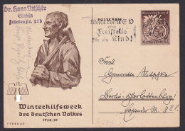 Deutsches Reich Ganzsache Stettin Winterhilfswerk D. Deutschen Volkes - Lettres & Documents