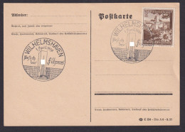 Postkarte Deutsches Reich Wilhelmshaven SST Besuch Des Führers + WHW - Lettres & Documents