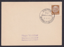 Deutsches Reich Postkarte Sport SST Stettin Box Länderkampf Deutschland - Lettres & Documents