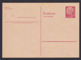 Bund Ganzsache Heuss 20 Pfg. P 32 Kat.-Wert 35,00 - Postkarten - Gebraucht