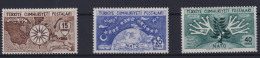 Türkei 1388-1390 Nordatlamtikpakt Luxus Postfrisch MNH Kat.-Wert 20,00 1954 - Brieven En Documenten