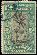 Pays : 131,1 (Congo Belge)  Yvert Et Tellier  N° :   66 - V (o) Dent : 14  Palmier Coupé - Used Stamps