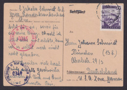 Österreich Karte Britische Zensur Graz München EF 60 Gr. Landschaften 27.9.1948 - Lettres & Documents