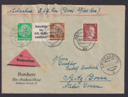 Deutsches Reich Nachnahme Brief Zusammendruck Hindenburg + Hitler Berlin Spitz - Lettres & Documents