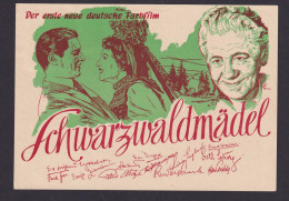 Bundesrepublik 121 Gute Anlasskarte 1. Farbfilm Schwarzwaldmädel Mit Autogramme - Lettres & Documents
