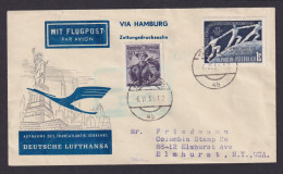 Flugpost Airmail Österreich Lufthansa Destination Wien Elmhurst New York USA - Covers & Documents