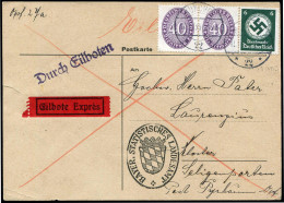 Deutsches Reich, 1935, D 135, D 121 X, Brief - Dienstzegels