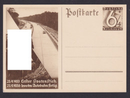 Deutsches Reich WHW Ganzsache Autobahn 1. Spatenstich 1000 KM Fertig - Lettres & Documents