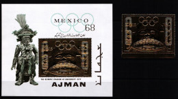 Ajman 324A Und Block A64 Postfrisch Olympische Spiele 1968 Mexico #KO095 - Ajman