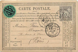 - Vendée -ref-F303- Luçon - Carte Précurseur - Circulé En Juin 1877 - Correspondance G. Baron - Pharmacien - - Lucon