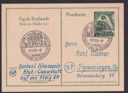 Berlin Ganzsache P 27 Philatelie Tag Der Briefmarke WÜPOSTA Stuttgart 100,00++ - Cartoline - Usati