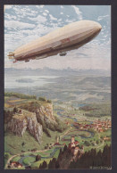 Flugpost Aviatik Air Mail Zeppelin Tolle Künstlerkarte Flugkarte M. Zeno Diemer - Zeppeline