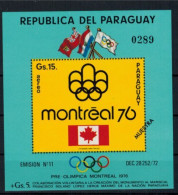 Paraguay Olympia Sport Block 240 Sommerspiele Montreal Aufdruck Muestra Luxus - Paraguay