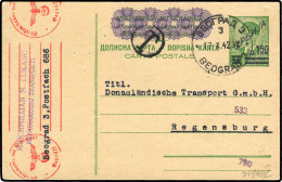 Deutsche Besetz.II.WK Serbien, 1942, P 3, Brief - Occupation 1938-45