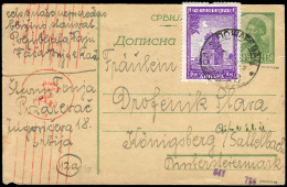 Deutsche Besetz.II.WK Serbien, 1943, P 5, 71, Brief - Occupation 1938-45