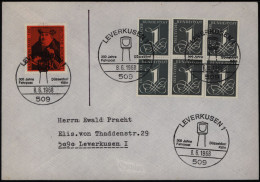 Bund Brief Leverkusen 300 J. Fahrpost Düsseldorf Köln Dekorativ Frank. 8.6.1968 - Lettres & Documents