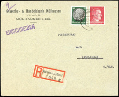 Deutsche Besetz.II.WK Elsass, 1944, 13, DR 788, Brief - Occupation 1938-45
