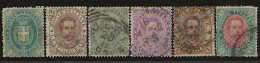 Italy       .  Yvert    .   40/45   .  Cancellations ??     .   1889      .     O      .    Cancelled - Gebraucht