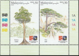 Malaysia 2024-5 50th China Diplomatic Relations MNH (logo, Plate) Flora Tree Mountain Joint Issue - Malaysia (1964-...)