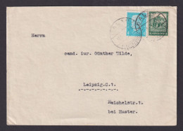 Briefmarken Deutsches Reich Brief MIF Hindenburg Nothilfe Calau Nach Leipzig - Covers & Documents