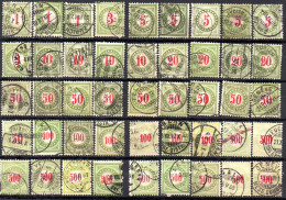 3348.1884-1897 WMK CROSS IN OVAL 45 ST. LOT, VERY NICE FOR SPECIALISTS.VERY FEW VERY LIGHT FAULTS. 9 SCANS - Segnatasse