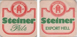 5001628 Bierdeckel Quadratisch - Steiner Pils Und Export Hell - Bierviltjes