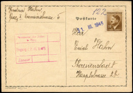 Deutsches Reich, 1945, Brief - Autres & Non Classés