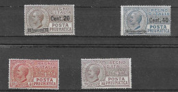 Italien - Selt./ungebr. Lot Rohrpostmarken Aus 1925/26 - Aus Michel 214 Und 253! - Poste Pneumatique