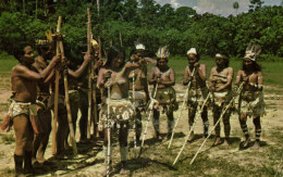 Colombia, LETICIA, Amazonas, Huitoto Indian Ceremonial Dance, Topless Women (1970s) Postcard - Colombia