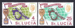 St Lucia 1966 Football World Cup Set MNH (SG 222-223) - Ste Lucie (...-1978)