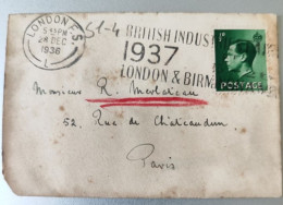 Cover From Great Bretain To France Ref51 - Lettres & Documents