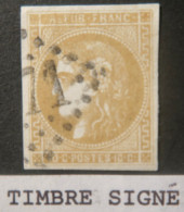 X1298 - FRANCE - CERES EMISSION DE BORDEAUX - N°43Bd Bistre Brun - LGC - Timbre Signé - 1870 Bordeaux Printing