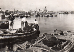 Toulon Animée Le Petit Rang  Port Bateaux Filet De Pêche - Toulon