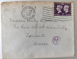Cover From Great Bretain To France Ref10 - Covers & Documents