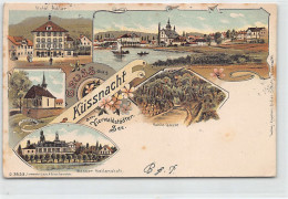 Schweiz - KÜSSNACHT (SZ) Litho - Hotel Adler - Wasser Heilanstalt - Hohle Gasse - Verlag Papeterie Sidler - Küssnacht