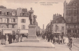 56 LORIENT  Statue Jules Simon Et  Rue Du Morbihan   ..avec Café Jules Simon.     TB PLAN 1927 - Lorient