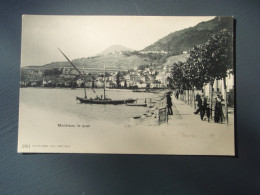 Jolie Cpa MONTREUX Le Quai, Carte Précurseur, Non écrite. - Montreux