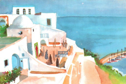 CPM - SIDI BOU SAÏD - Café Sidi Chabaane Illustration - Edition Art - Tunisia