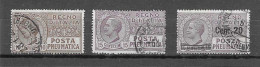 Italien - Selt./gest. Lot Rohrpostmarken Aus 1913/25 - Aus Michel 110 Und 215! - Poste Pneumatique