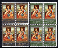 St Lucia 1967 Christmas Blocks Set MNH (SG 241-242) - St.Lucia (...-1978)