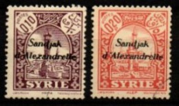 ALEXANDRETTE   -   1938 .  Y&T N° 1 / 2 Oblitérés. - Used Stamps