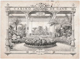 Belgique , Casino, 1884, Gand, Gent, Dim:188x136mm - Cartoline Porcellana